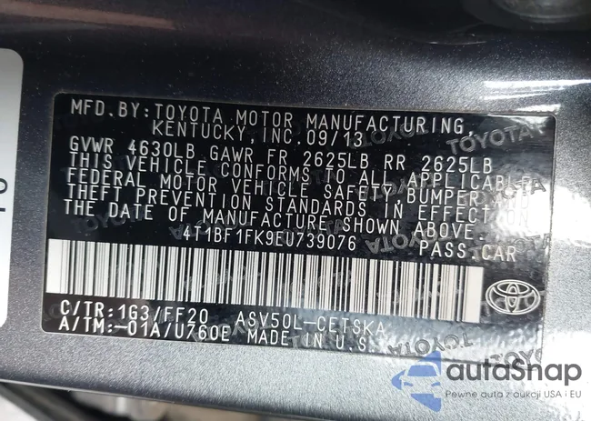 4T1BF1FK9EU739076: 43600327