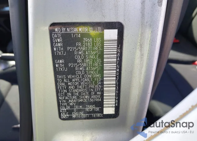 JN8AF5MR3ET361984: 43600741