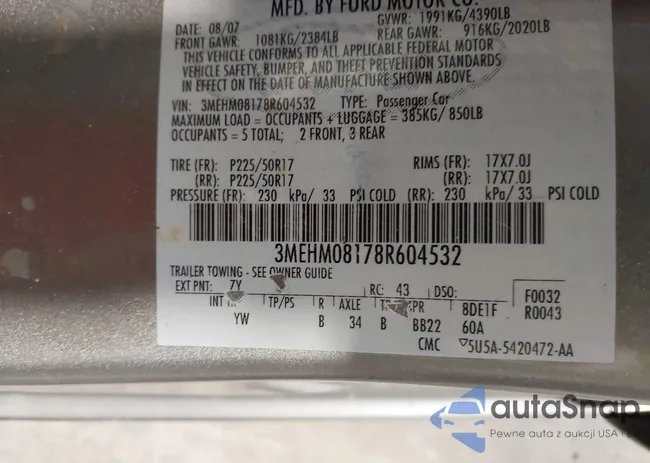 3MEHM08178R604532: 43600182