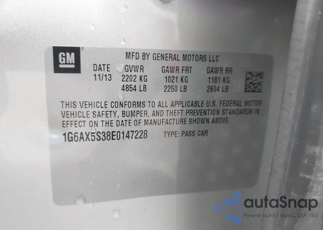 1G6AX5S38E0147228: 43601729