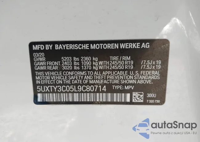 5UXTY3C05L9C80714: 43601762