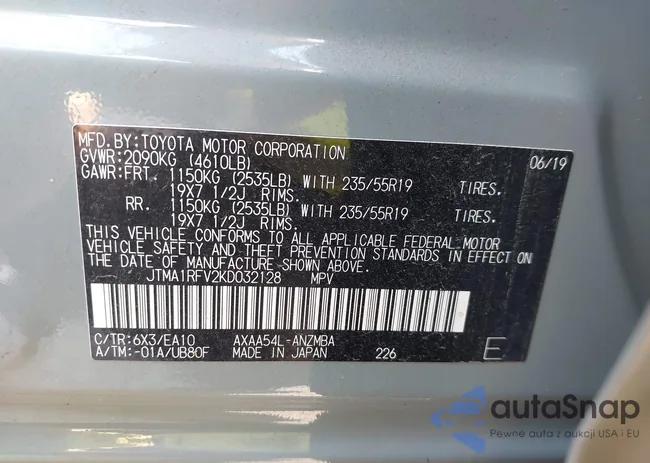 JTMA1RFV2KD032128: 43601811