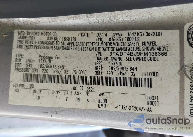 3FADP4BJ9FM138366: 43601156