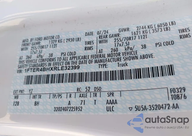 1FTER4BHXRLE32399: 43601228