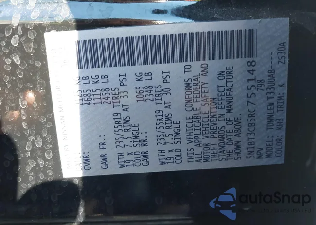 5N1BT3CB5RC755148: 43601291