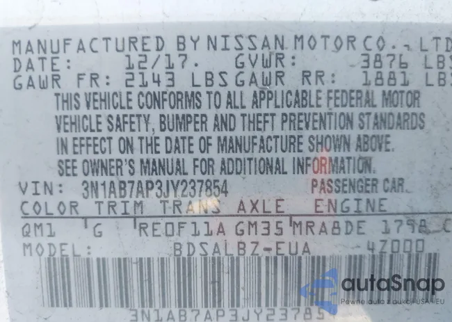 3N1AB7AP3JY237854: 43602422