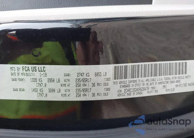 2C4RC1BGXKR626470: 43602425