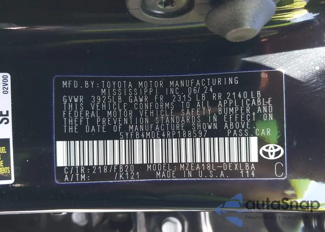 5YFB4MDE4RP188597: 43602487