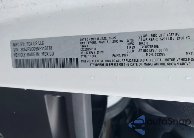 3C6LRVCG5NE110878: 43602798