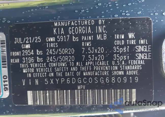 5XYP6DGC0SG680919: 43602833