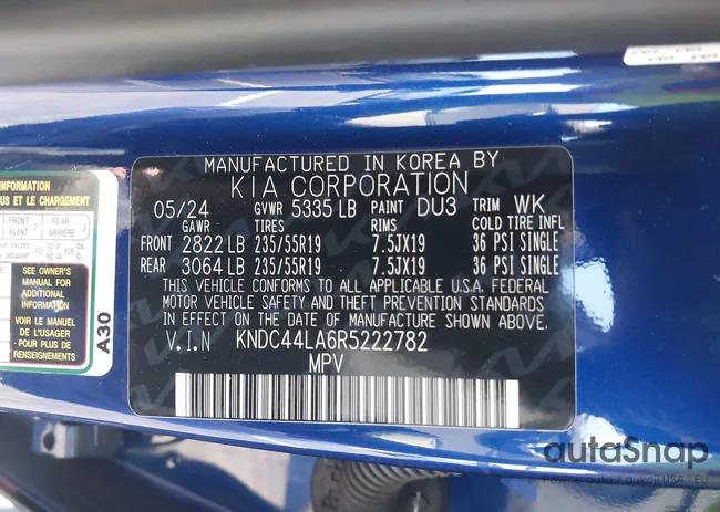 KNDC44LA6R5222782: 43601936