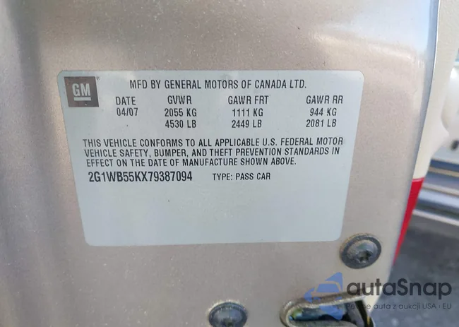 2G1WB55KX79387094: 43603355