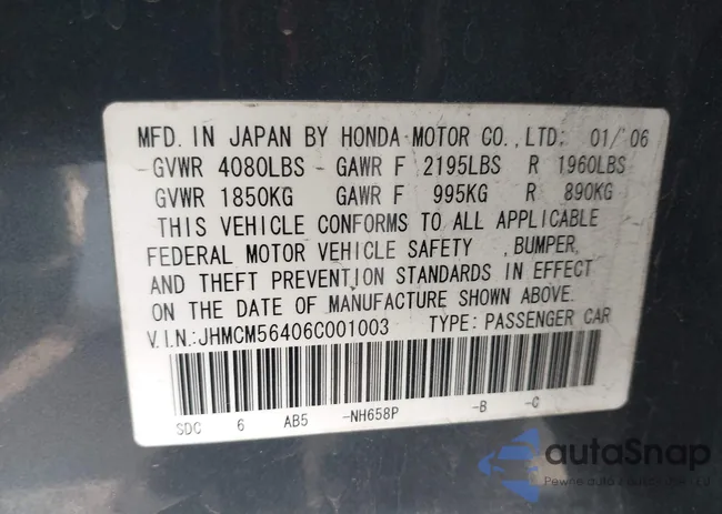 JHMCM56406C001003: 43603405