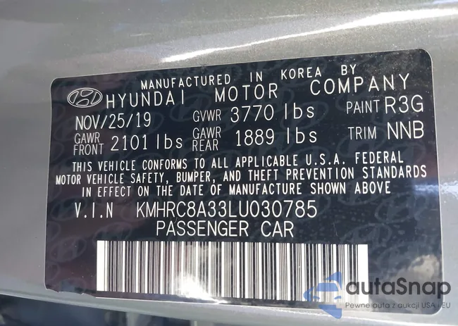 KMHRC8A33LU030785: 43603653