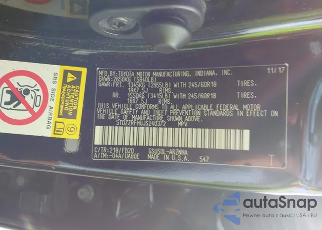 5TDZZRFH0JS240372: 43603830