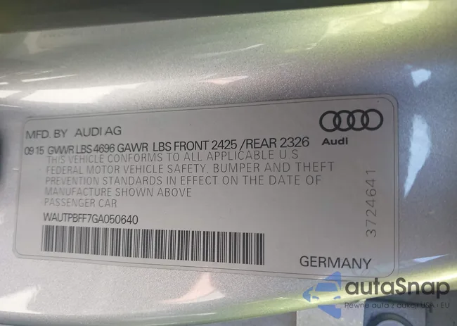 WAUTPBFF7GA050640: 43603878