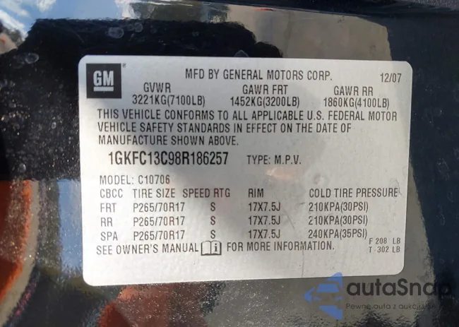 1GKFC13C98R186257: 43602945