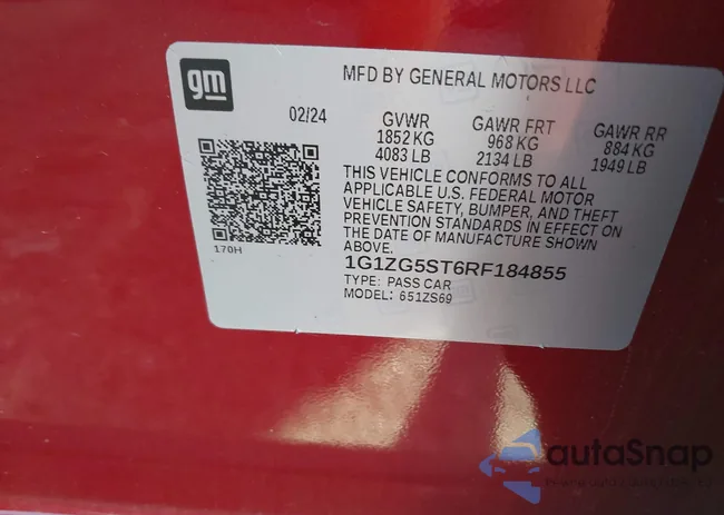 1G1ZG5ST6RF184855: 43602963