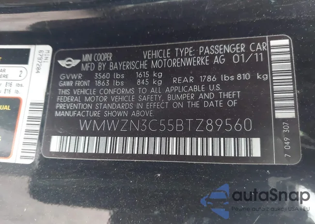 WMWZN3C55BTZ89560: 43603143