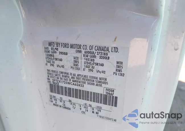 2FTZX1725WCA62432: 43604451