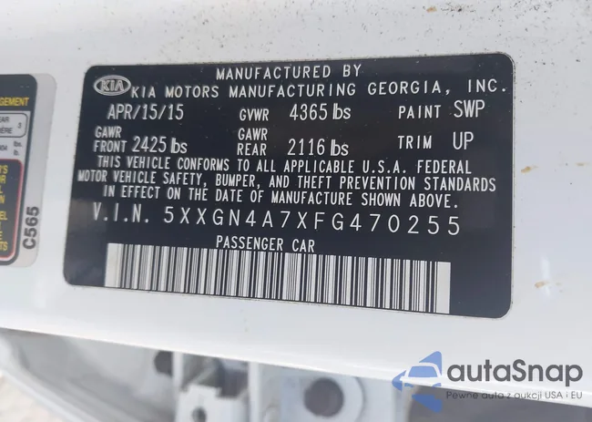 5XXGN4A7XFG470255: 43604516