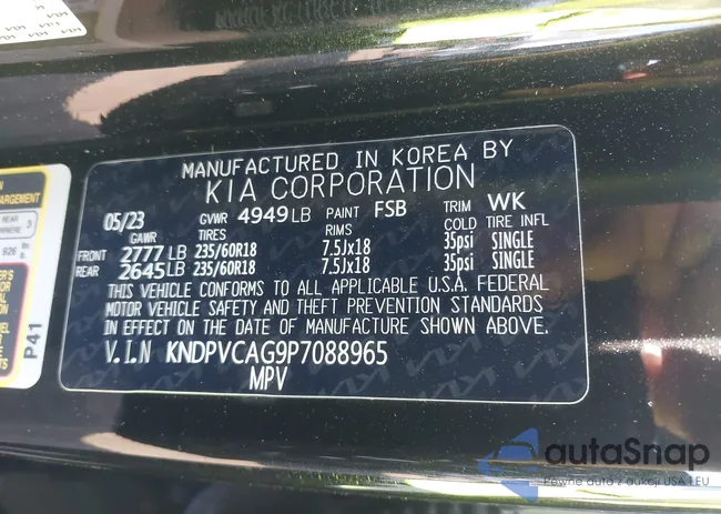 KNDPVCAG9P7088965: 43604646