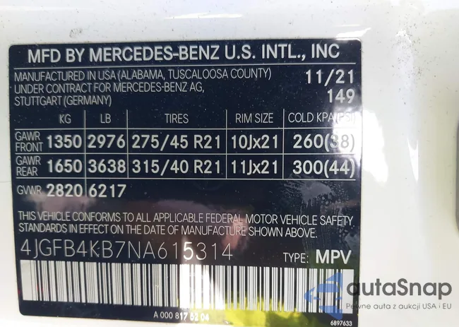 4JGFB4KB7NA615314: 43604694