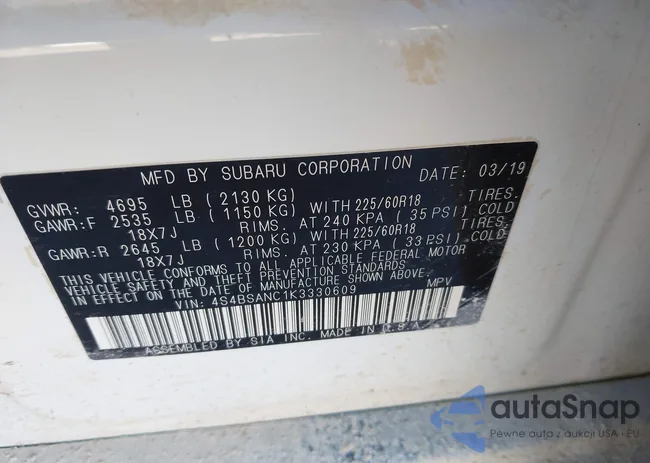 4S4BSANC1K3330609: 43604731