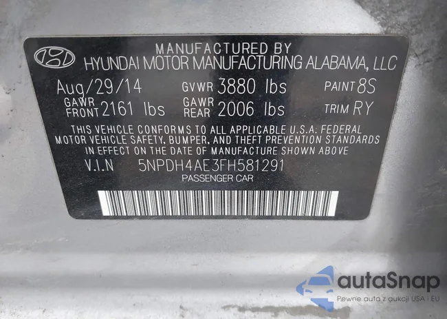 5NPDH4AE3FH581291: 43604063