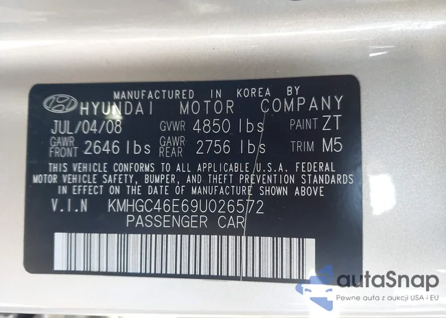 KMHGC46E69U026572: 43604198