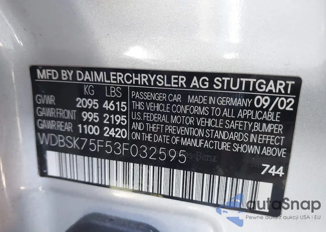 WDBSK75F53F032595: 43605307