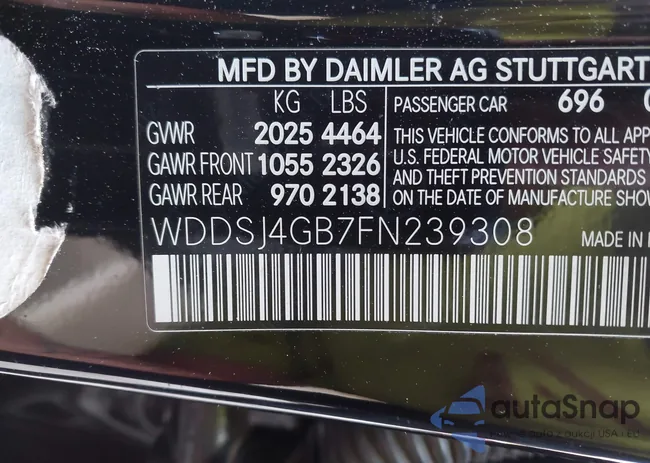 WDDSJ4GB7FN239308: 43605311