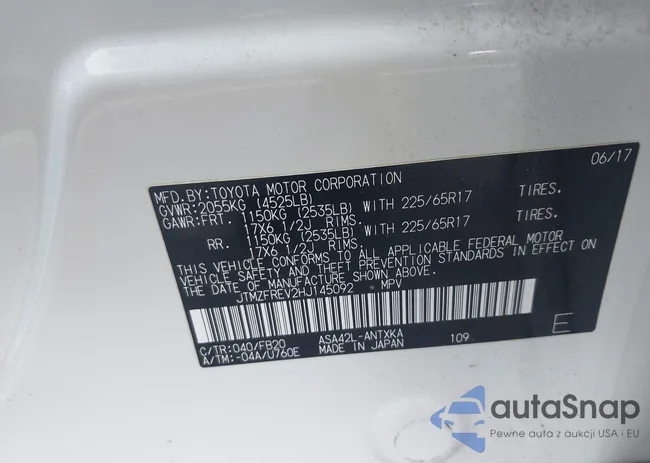 JTMZFREV2HJ145092: 43605329