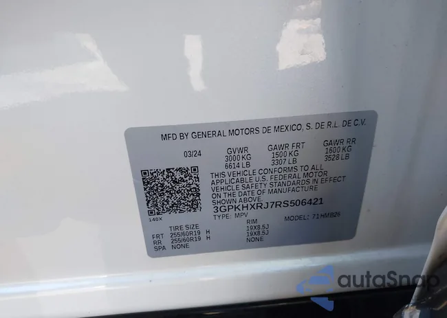 3GPKHXRJ7RS506421: 43605332