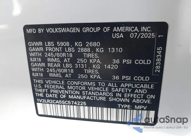 1V2LR2CA5SC574225: 43605381