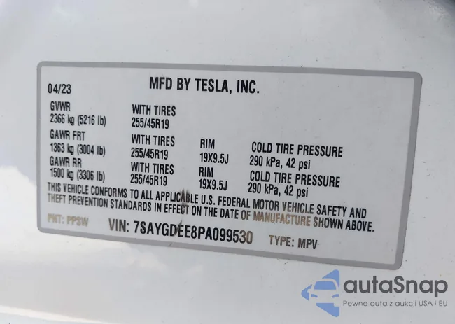 7SAYGDEE8PA099530: 43605558