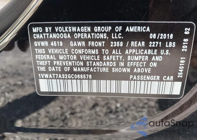 1VWAT7A32GC068576: 43605629