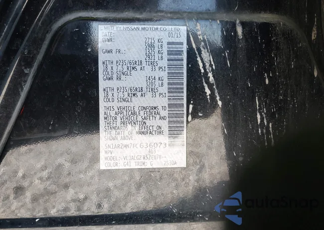 5N1AR2MN7FC636073: 43605642