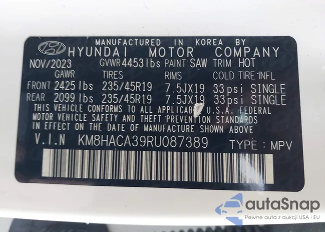 KM8HACA39RU087389: 43605796