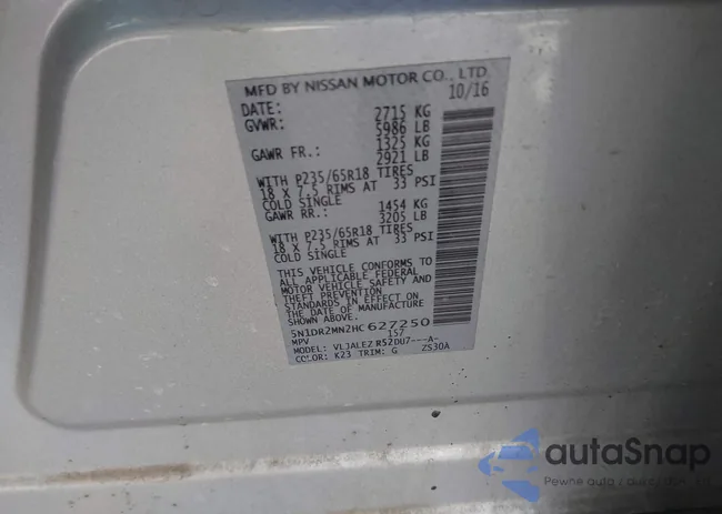 5N1DR2MN2HC627250: 43605854