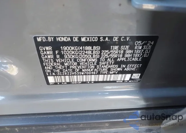 3CZRZ2H53SM700467: 43604923