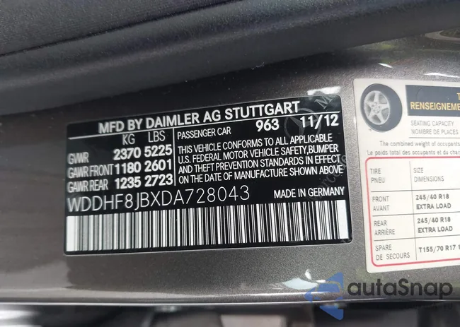 WDDHF8JBXDA728043: 43604927