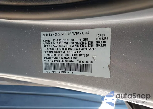 5FPYK3F60JB005784: 43604985