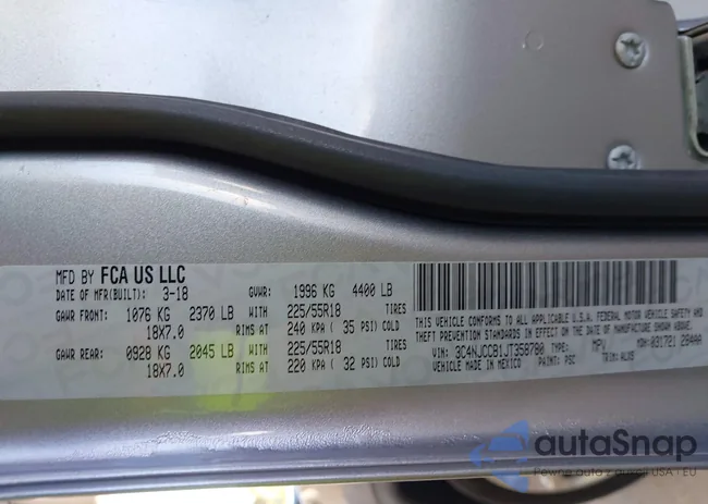 3C4NJCCB1JT358780: 43605041