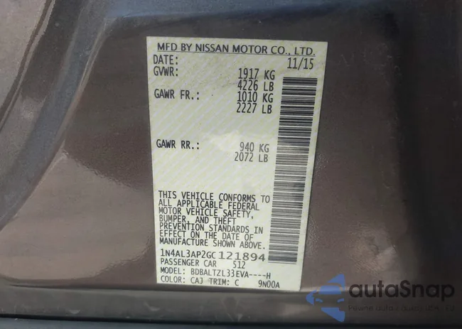 1N4AL3AP2GC121894: 43605080