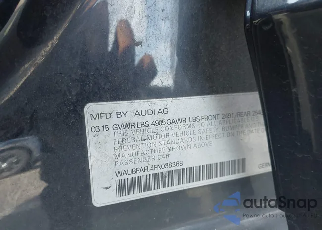 WAUBFAFL4FN038368: 43605106