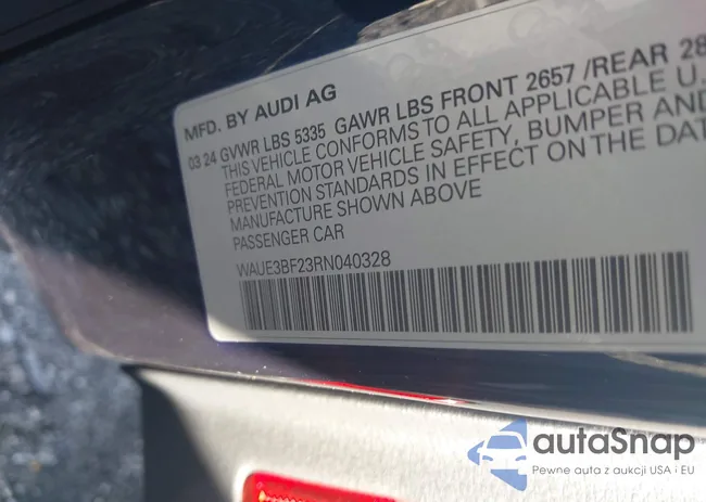 WAUE3BF23RN040328: 43605121