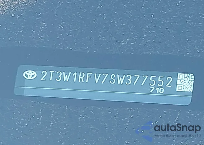 2T3W1RFV7SW377552: 43605230