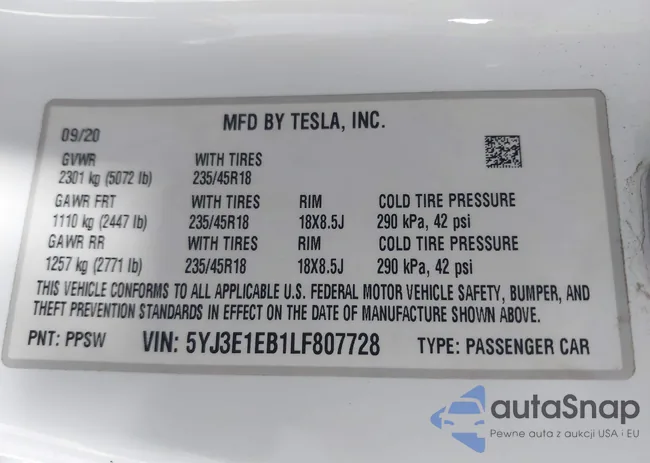 5YJ3E1EB1LF807728: 43606362