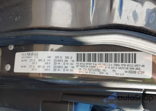 1C4PJMDS7FW727821: 43606512